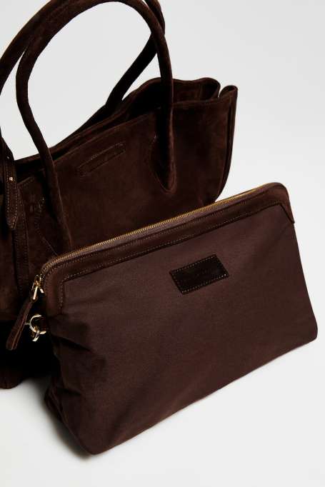 Velká shopper taška ze semišové kůže