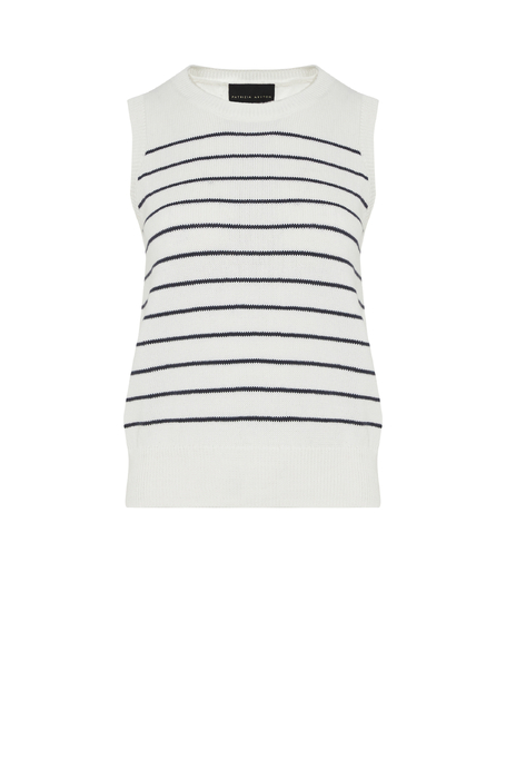 Bílá bavlněná halenka s černými proužky