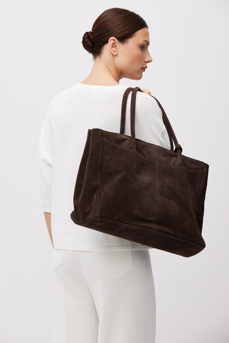 Bílá úpletová halenka s kulatým výstřihem