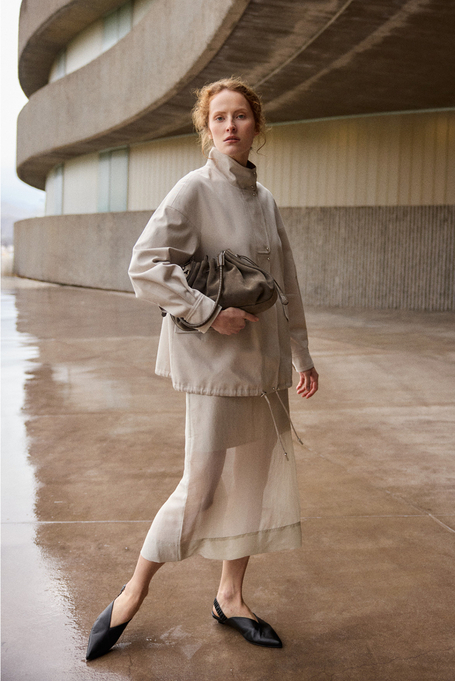 Transparentní sukně s příměsí hedvábí - Patrizia Aryton