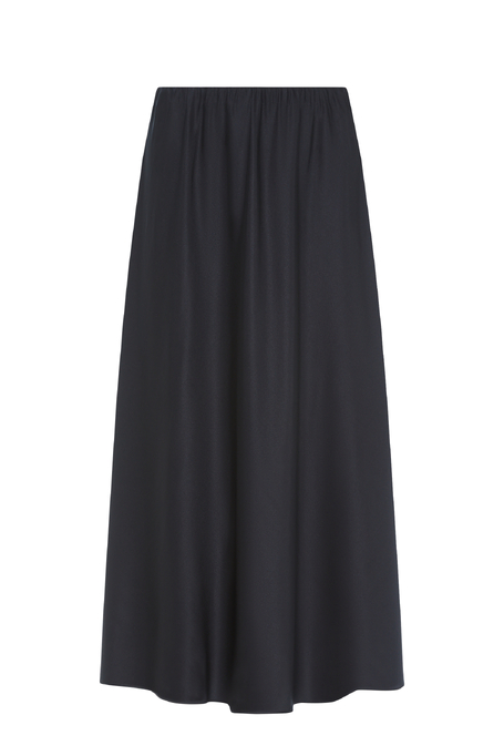 Černá midi sukně z hedvábí