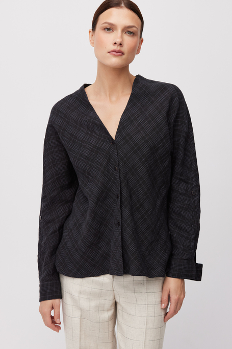 Lněná halenka s kostkou