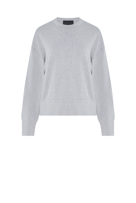 Šedá halenka z bavlny a hedvábí