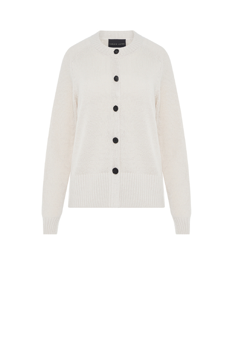 Béžový kardigan ze lnu