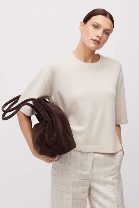 Šedá halenka z merino vlny