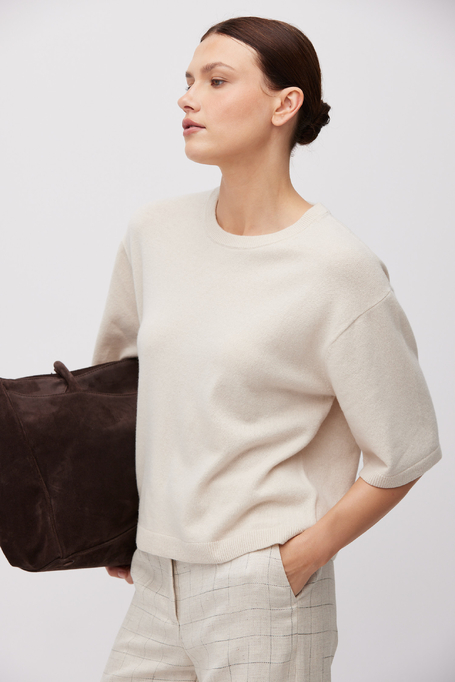 Šedá halenka z merino vlny