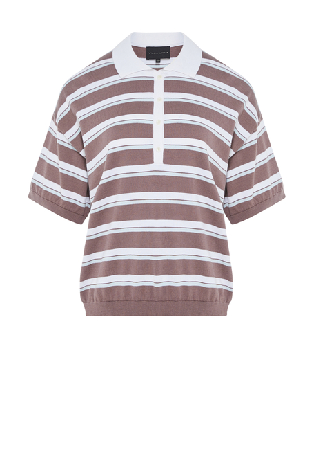 Pruhovaná halenka s polo límečkem