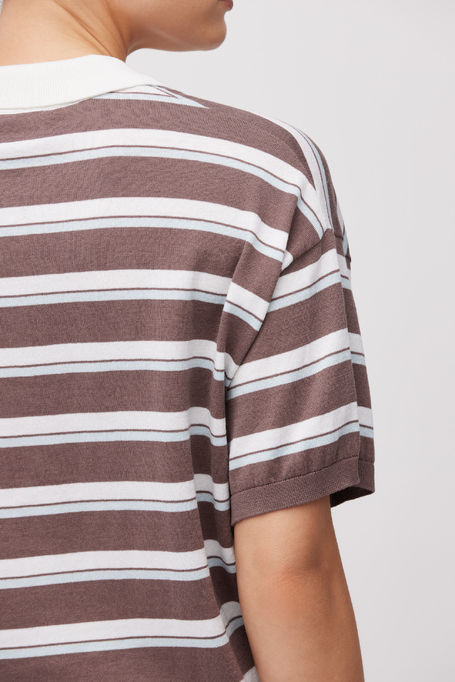 Pruhovaná halenka s polo límečkem