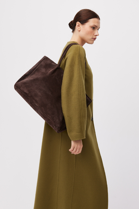 Zelený doubleface kabát s hedvábím