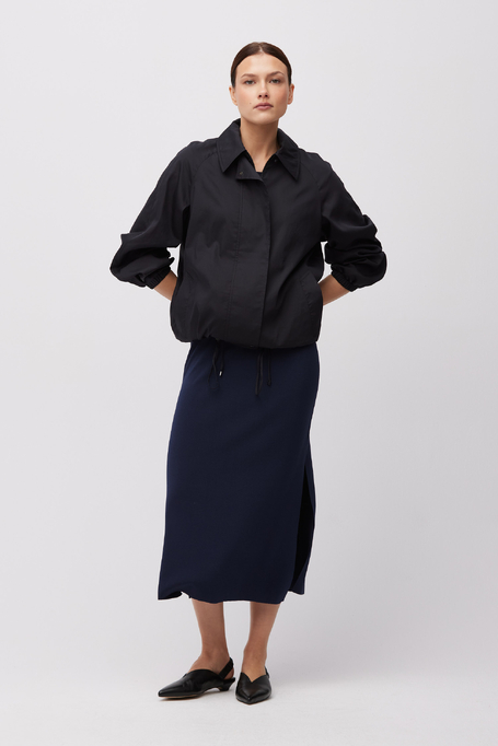 Černá bomber bunda s hedvábím