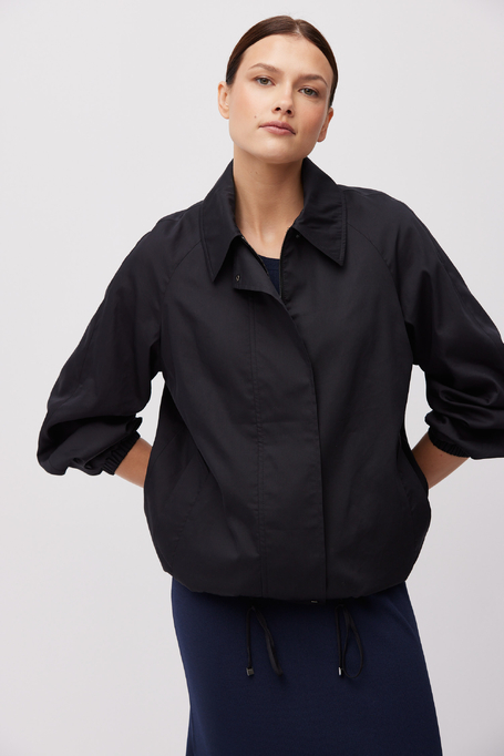 Černá bomber bunda s hedvábím