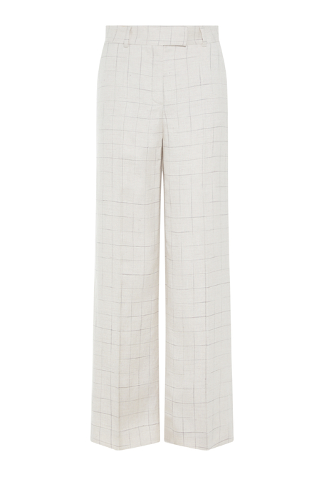 Široké kostýmové kalhoty s kostkou 