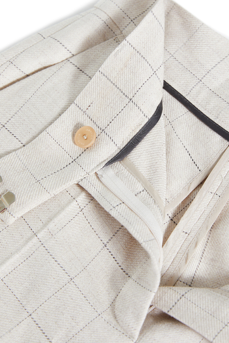 Široké kostýmové kalhoty s kostkou 