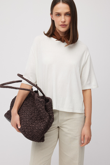 Bílá halenka s hedvábím 