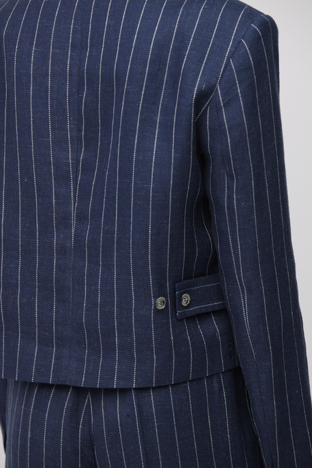 Tmavě modré sako s proužkem tennis 