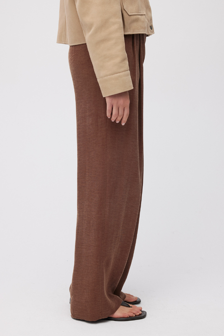 Široké kalhoty ze směsi lnu a lyocellu 
