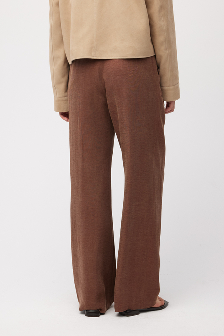 Široké kalhoty ze směsi lnu a lyocellu 