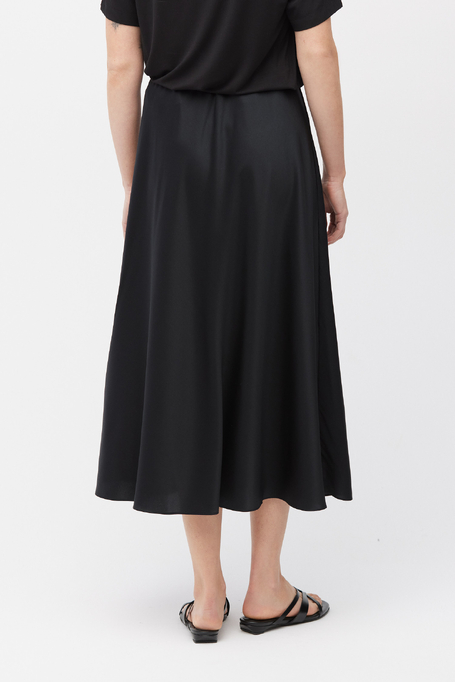 Černá midi sukně z hedvábí - Patrizia Aryton