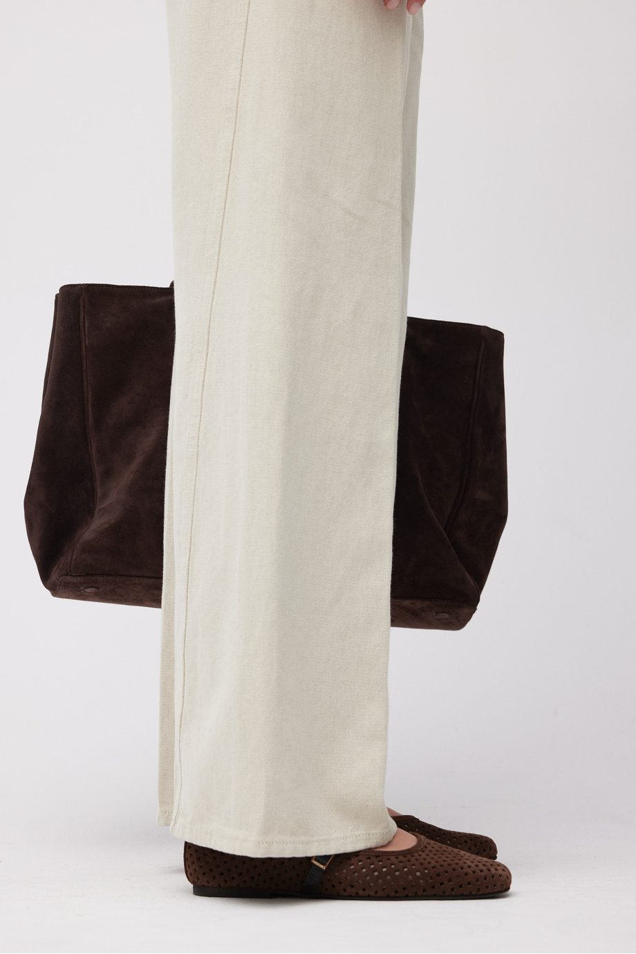 Béžové džíny se širokou nohavicí - Patrizia Aryton Béžové džíny se širokou nohavicí - Patrizia Aryton