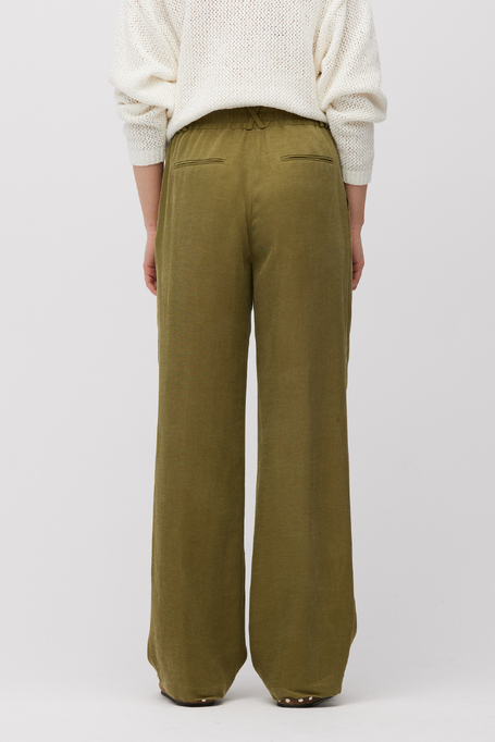 Zelené kalhoty do kostýmu ze směsi lnu a lyocellu - Patrizia Aryton Zelené kalhoty do kostýmu ze směsi lnu a lyocellu - Patrizia Aryton