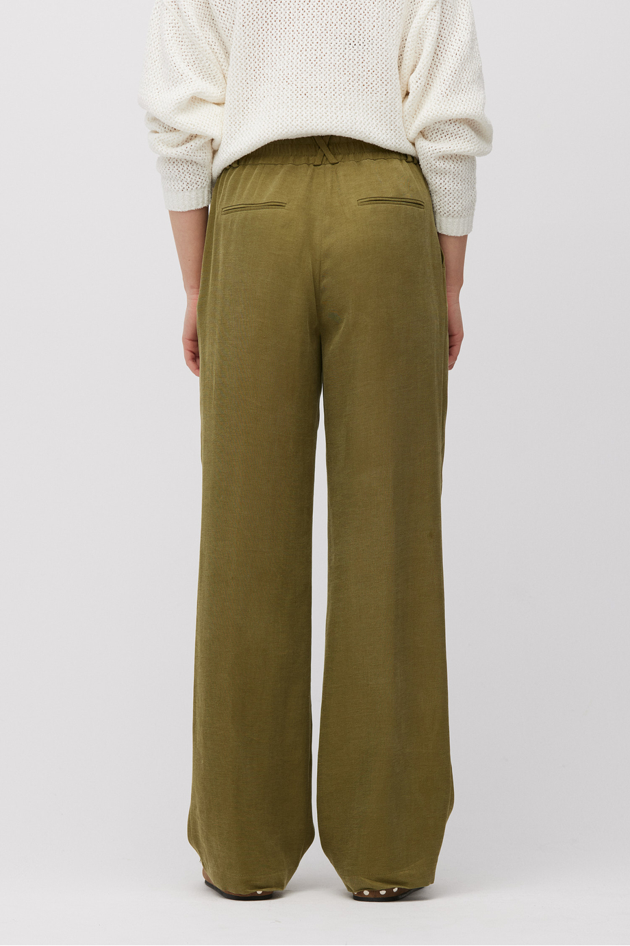 Zelené kalhoty do kostýmu ze směsi lnu a lyocellu - Patrizia Aryton Zelené kalhoty do kostýmu ze směsi lnu a lyocellu - Patrizia Aryton