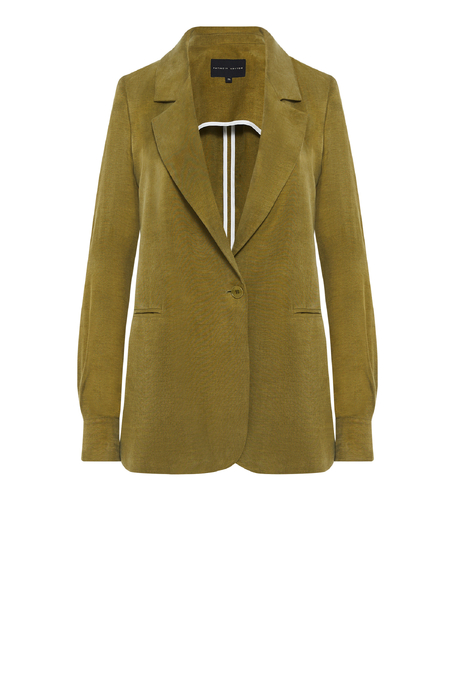 Zelené sako do kostýmu z lyocellu a lnu - Patrizia Aryton Zelené sako do kostýmu z lyocellu a lnu - Patrizia Aryton
