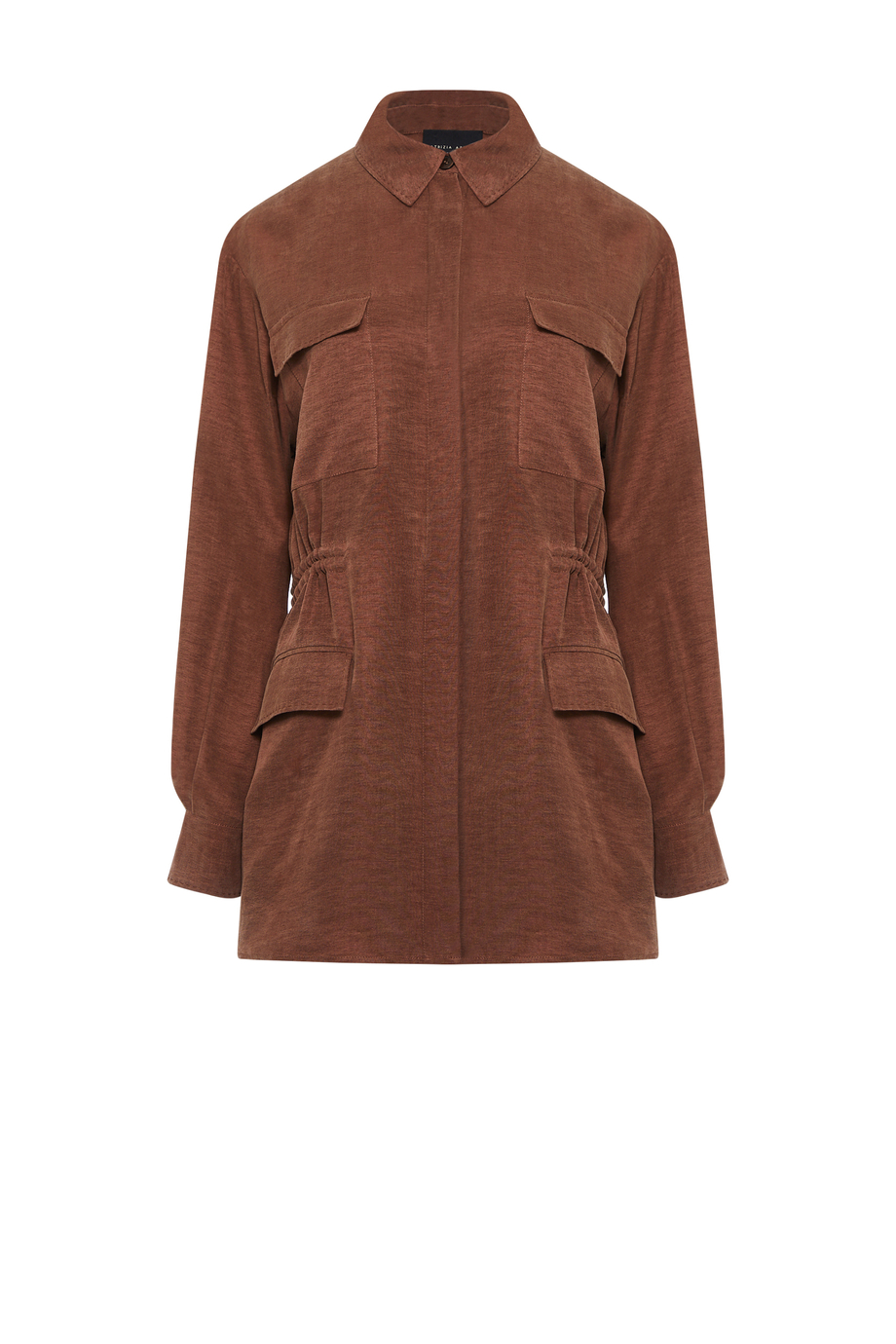 Hnědé sako ze směsi lnu a lyocellu - Patrizia Aryton Hnědé sako ze směsi lnu a lyocellu - Patrizia Aryton