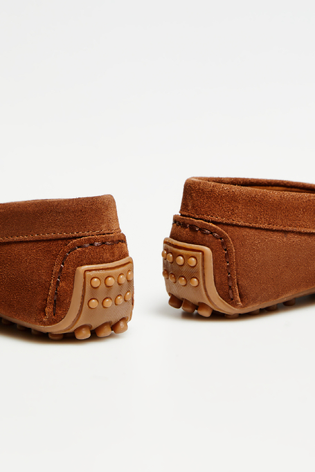 Hnědé semišové loafers s mašlí - Patrizia Aryton