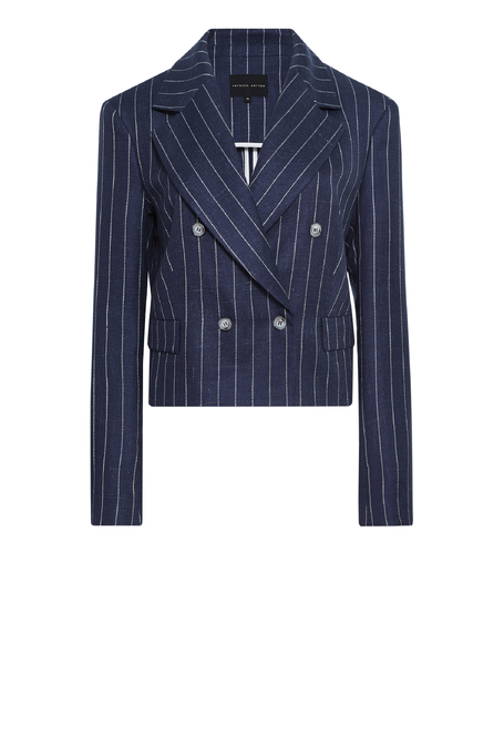 Tmavě modré sako s proužkem tennis - Patrizia Aryton