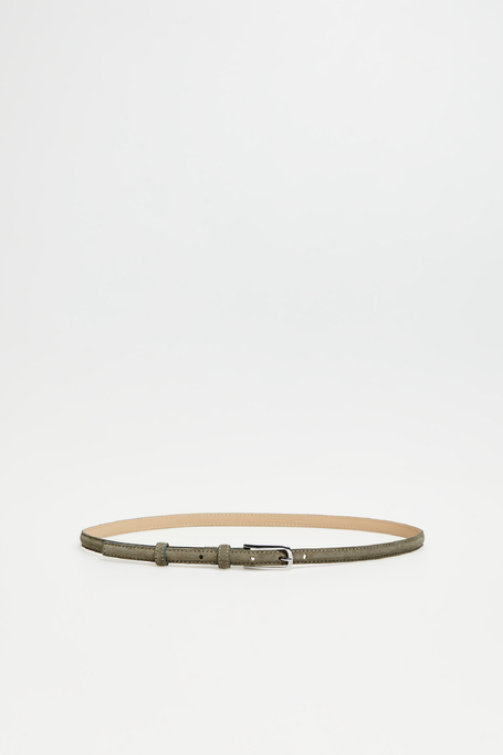 Zelený pásek ze semišové kůže - Patrizia Aryton