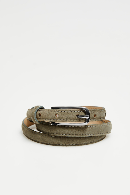 Zelený pásek ze semišové kůže - Patrizia Aryton