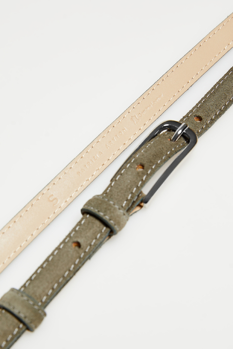 Zelený pásek ze semišové kůže - Patrizia Aryton