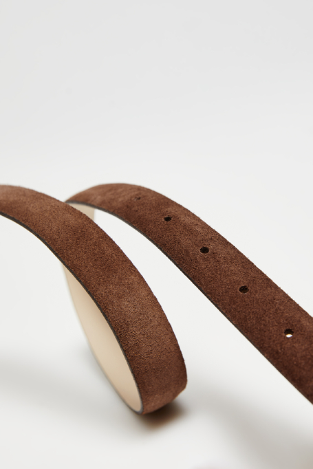 Hnědý pásek ze semišové kůže - Patrizia Aryton Hnědý pásek ze semišové kůže - Patrizia Aryton