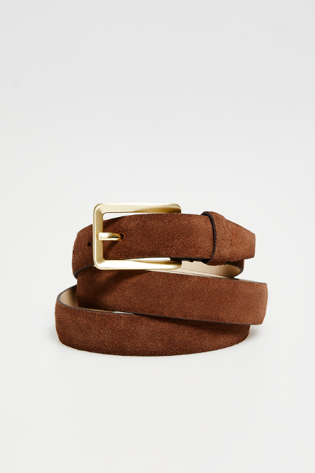 Hnědý pásek ze semišové kůže - Patrizia Aryton