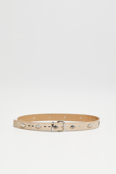 Kožený pásek s cvoky - Patrizia Aryton