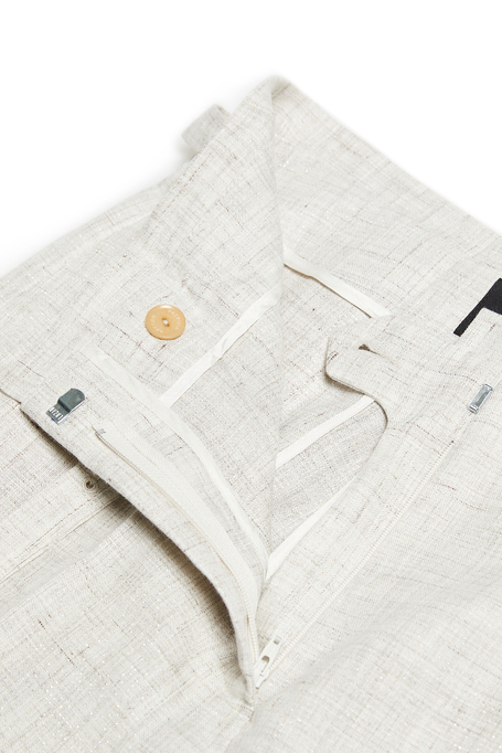 Béžové široké kalhoty do kostýmu