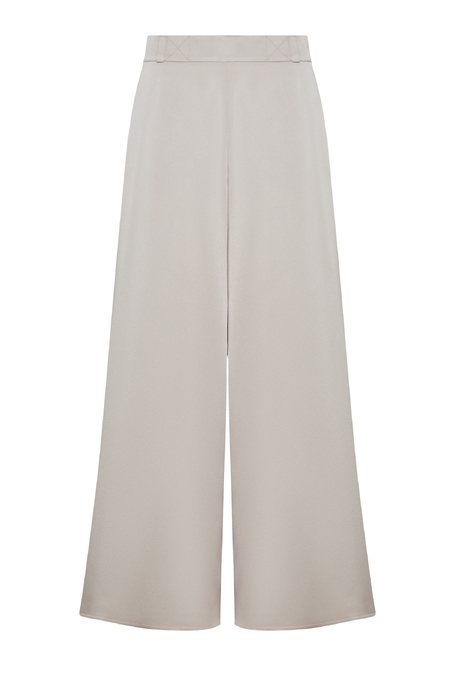 Béžové kalhoty se širokou nohavicí - Patrizia Aryton Béžové kalhoty se širokou nohavicí - Patrizia Aryton