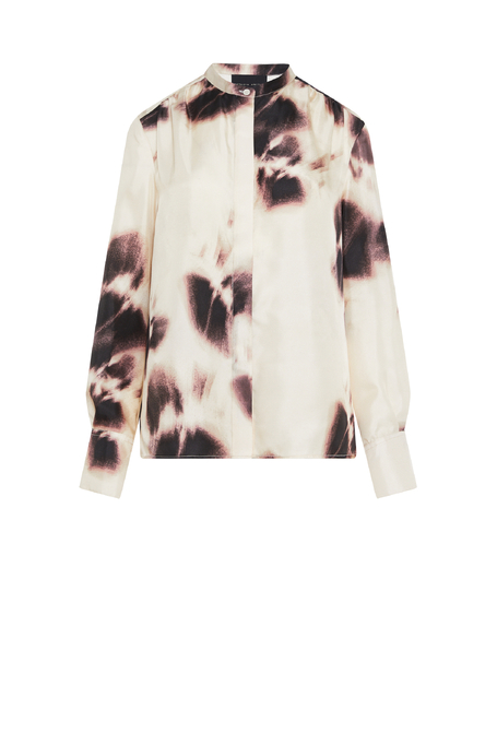 Volná hedvábná košile se vzorem