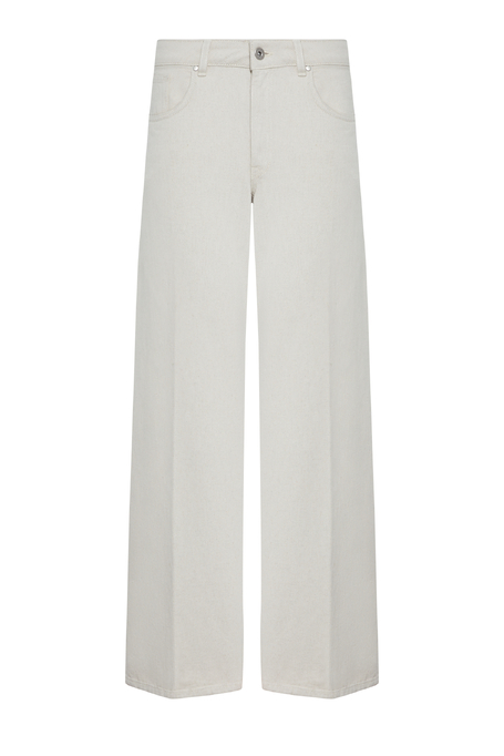 Béžové džíny se širokou nohavicí - Patrizia Aryton Béžové džíny se širokou nohavicí - Patrizia Aryton