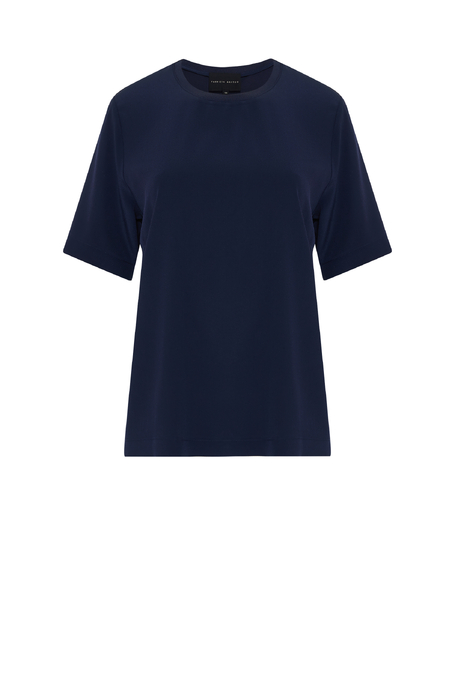 Tmavě modrá halenka Brigitte s hedvábím - Patrizia Aryton