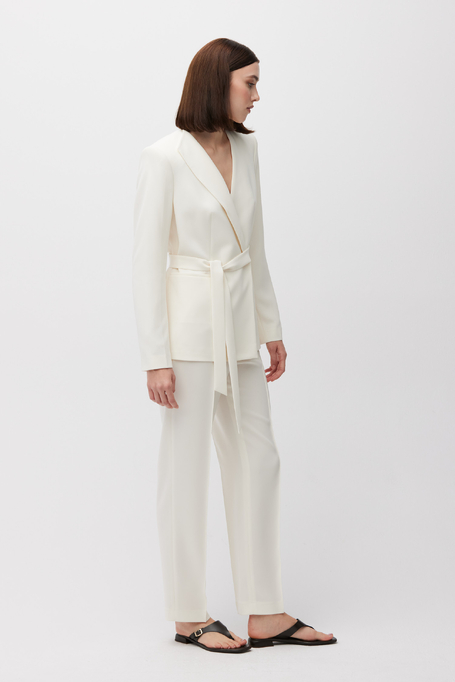 Béžové sako s páskem k obleku - Patrizia Aryton Béžové sako s páskem k obleku - Patrizia Aryton