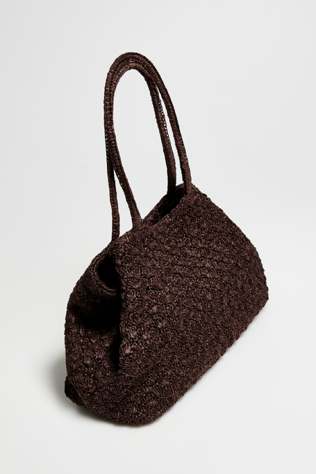 Hnědá pletená shopper taška - Patrizia Aryton