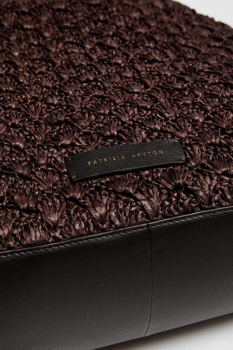 Hnědá pletená shopper taška - Patrizia Aryton