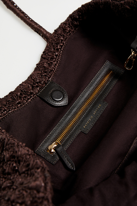 Hnědá pletená shopper taška - Patrizia Aryton