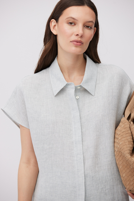 Hellblaue Leinenbluse - Patrizia Aryton