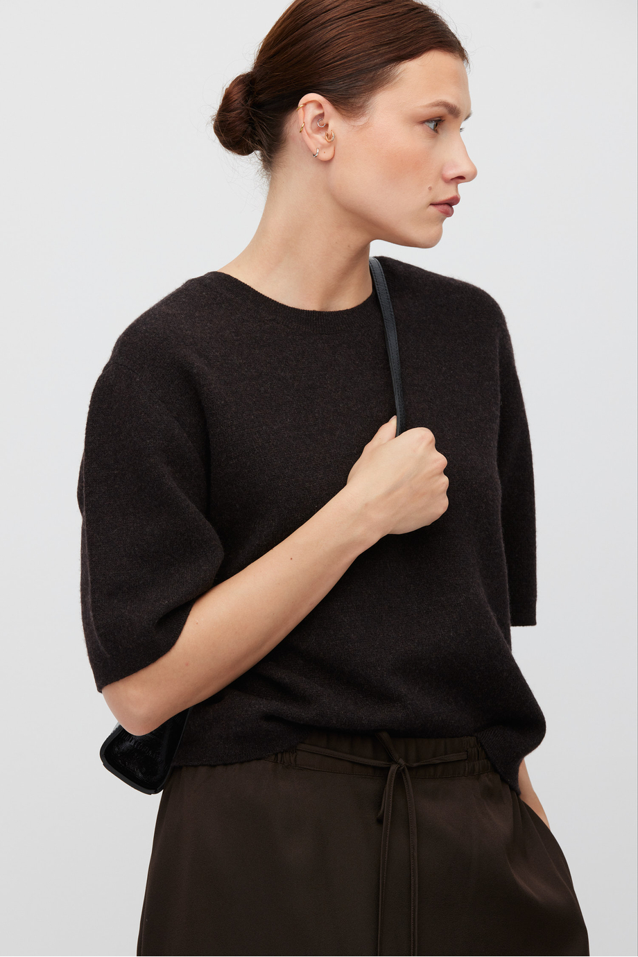 Čokoládová halenka z merino vlny Čokoládová halenka z merino vlny