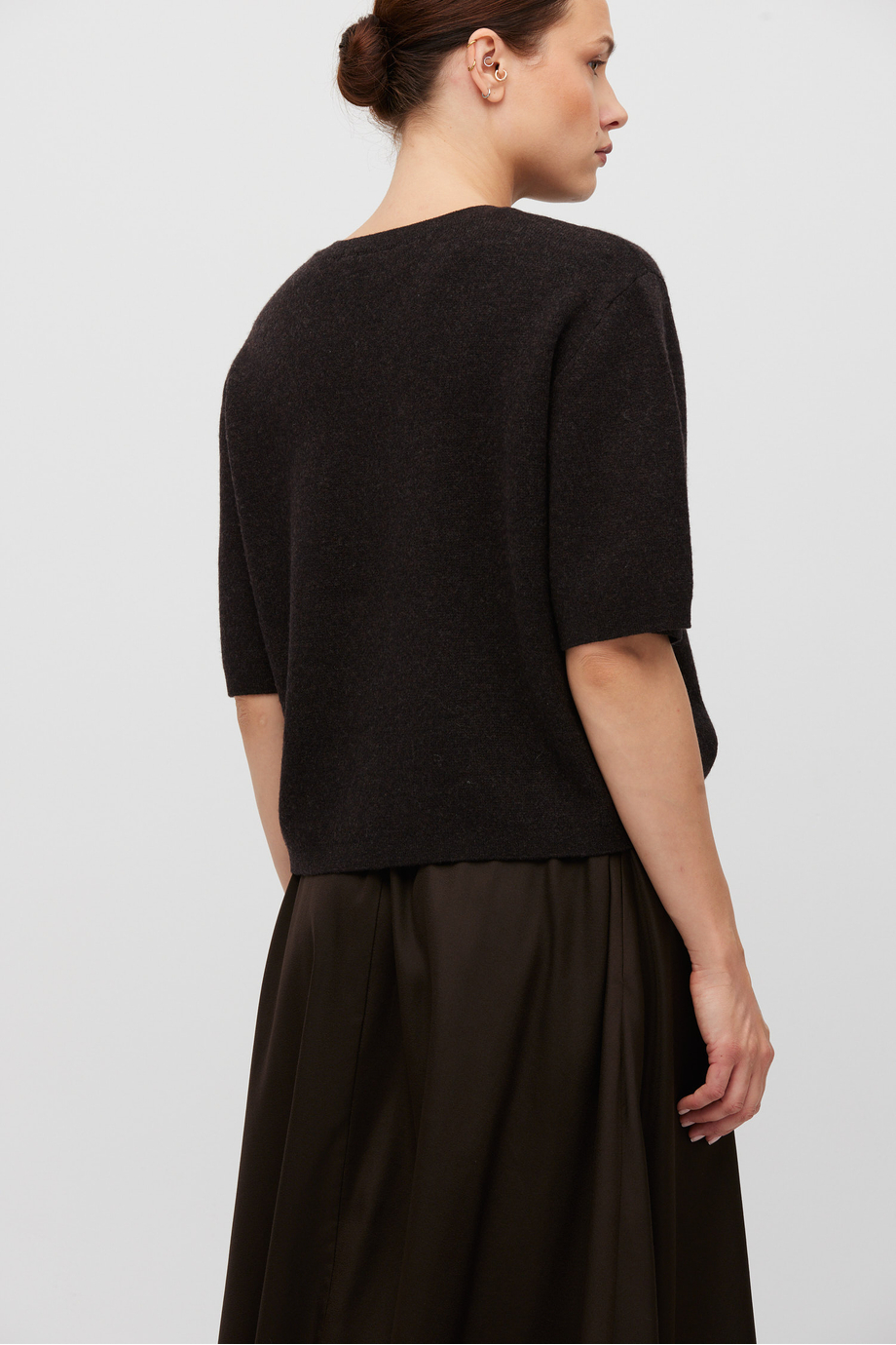 Čokoládová halenka z merino vlny Čokoládová halenka z merino vlny