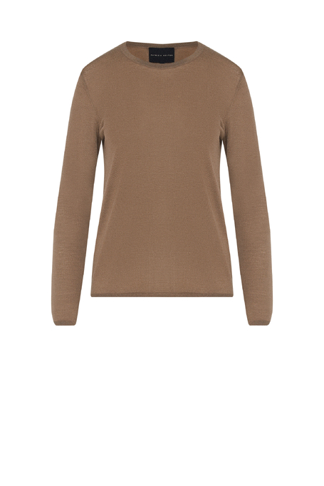 Velbloudí halenka z merino vlny Velbloudí halenka z merino vlny