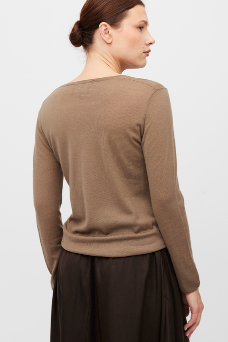 Velbloudí halenka z merino vlny Velbloudí halenka z merino vlny