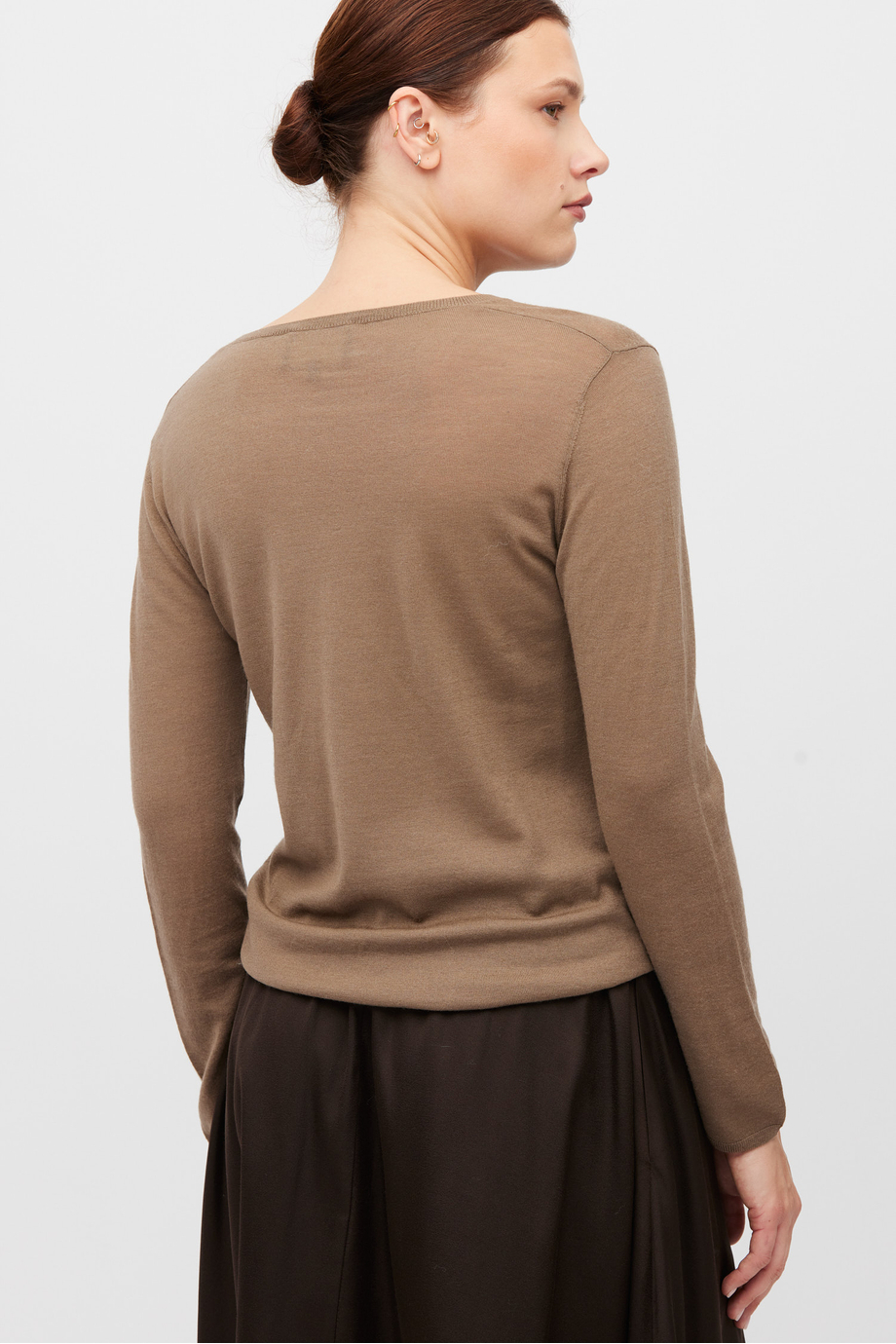 Velbloudí halenka z merino vlny Velbloudí halenka z merino vlny